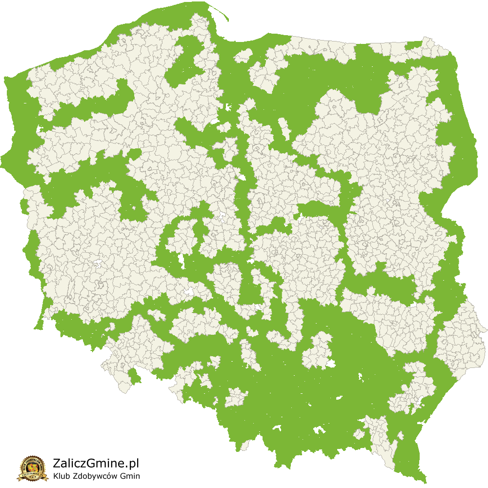Mapa Zdobytych Gmin