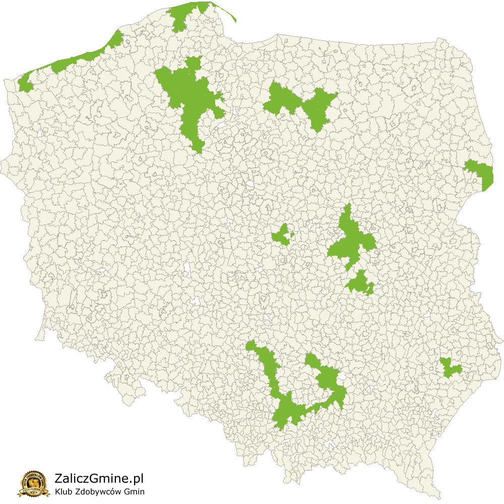 Mapa Zdobytych Gmin