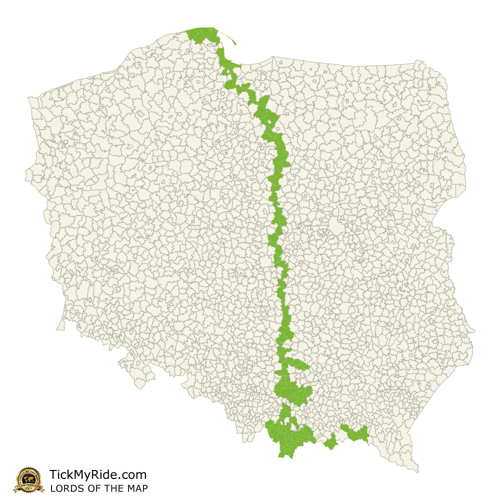 Mapa Zdobytych Gmin