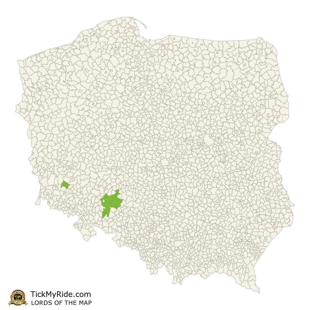 Mapa Zdobytych Gmin