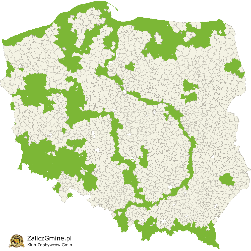 Mapa Zdobytych Gmin