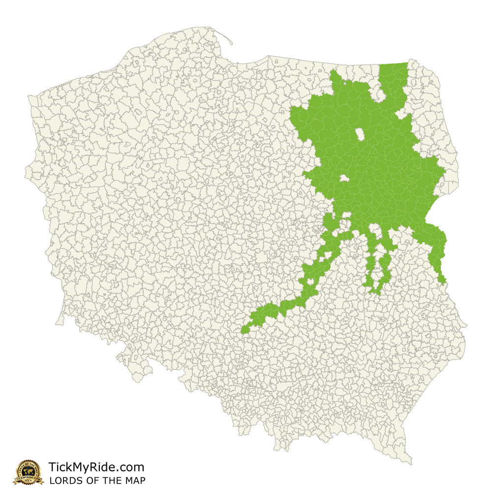 Mapa Zdobytych Gmin