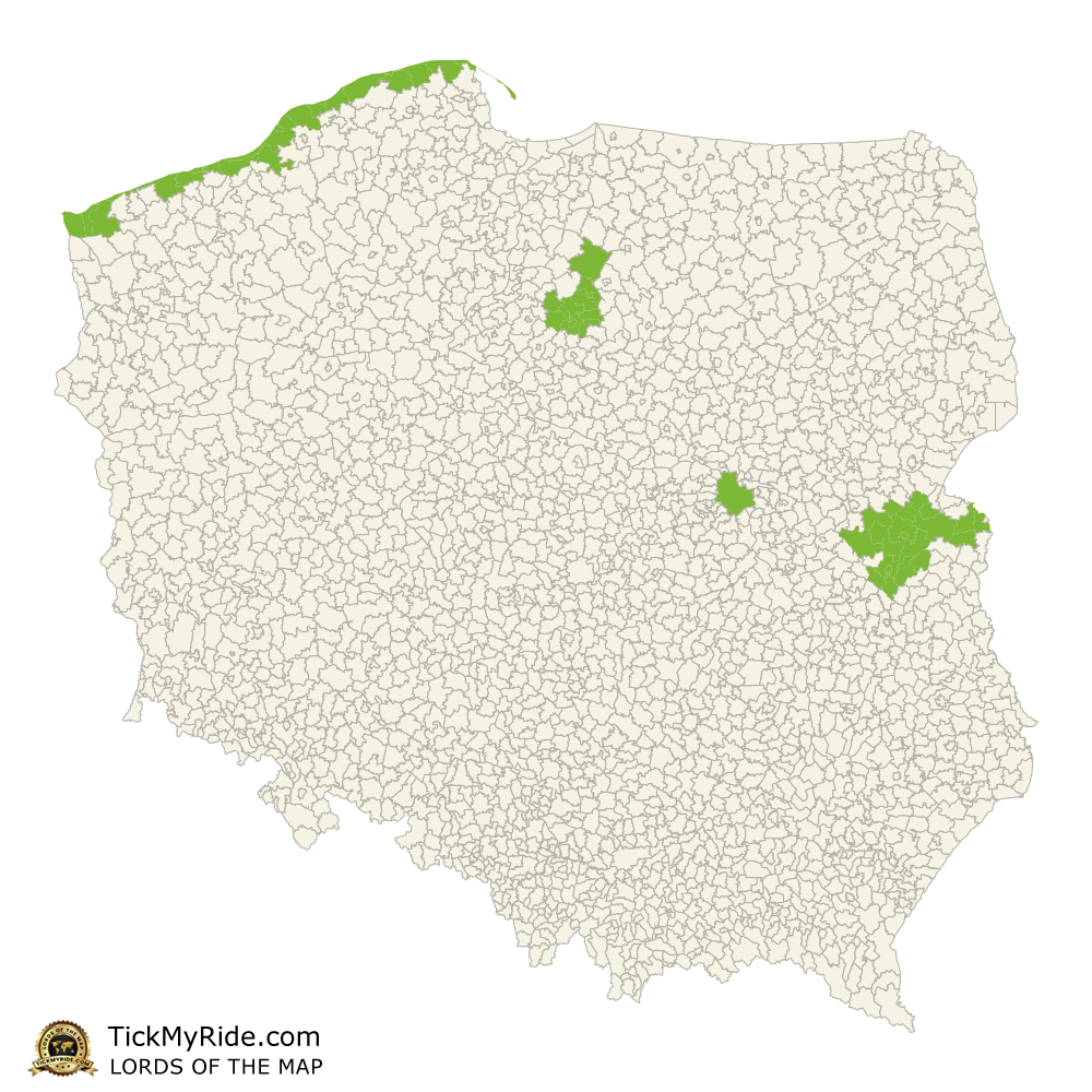 Mapa Zdobytych Gmin