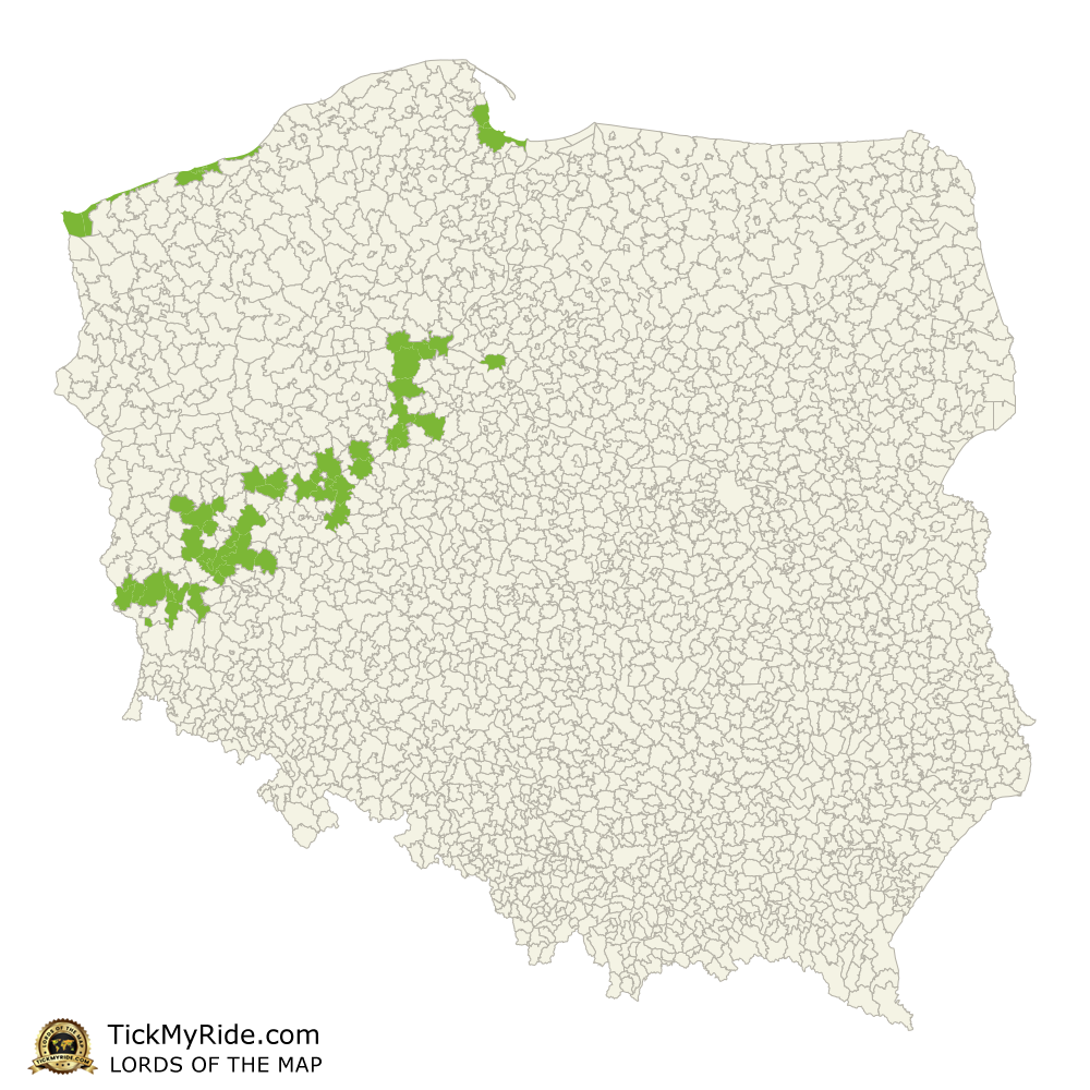 Mapa Zdobytych Gmin
