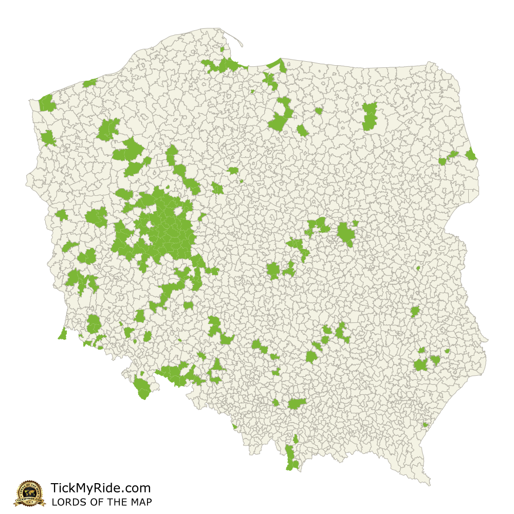 Mapa Zdobytych Gmin