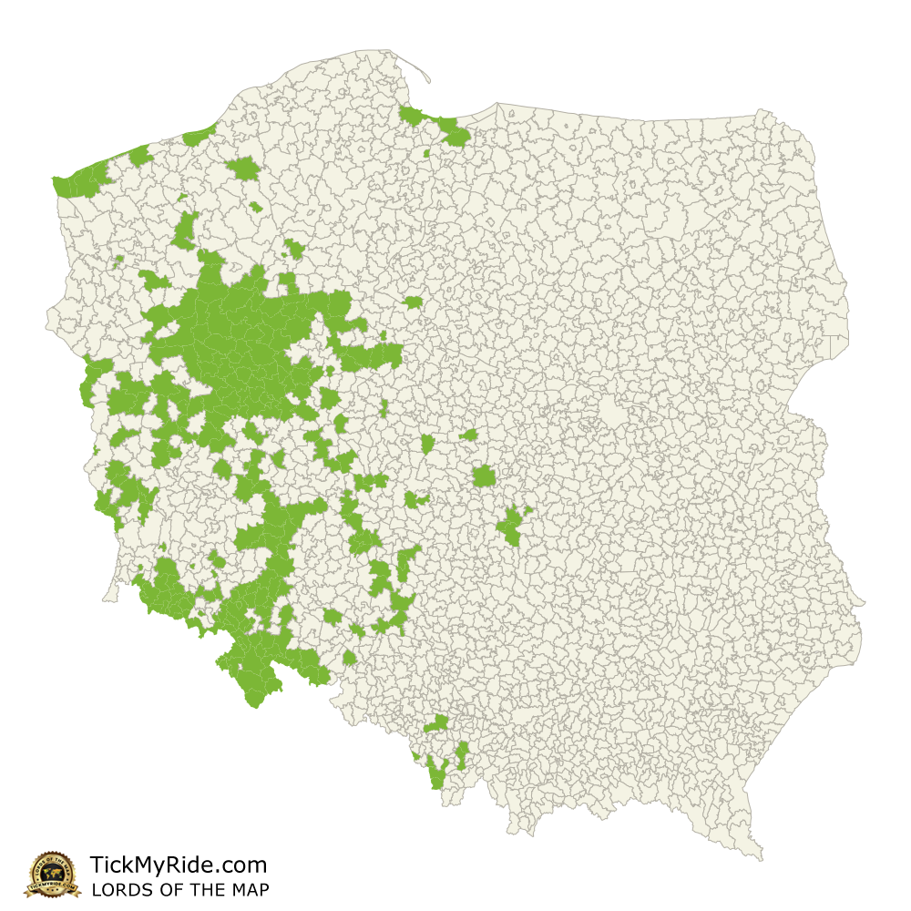 Mapa Zdobytych Gmin