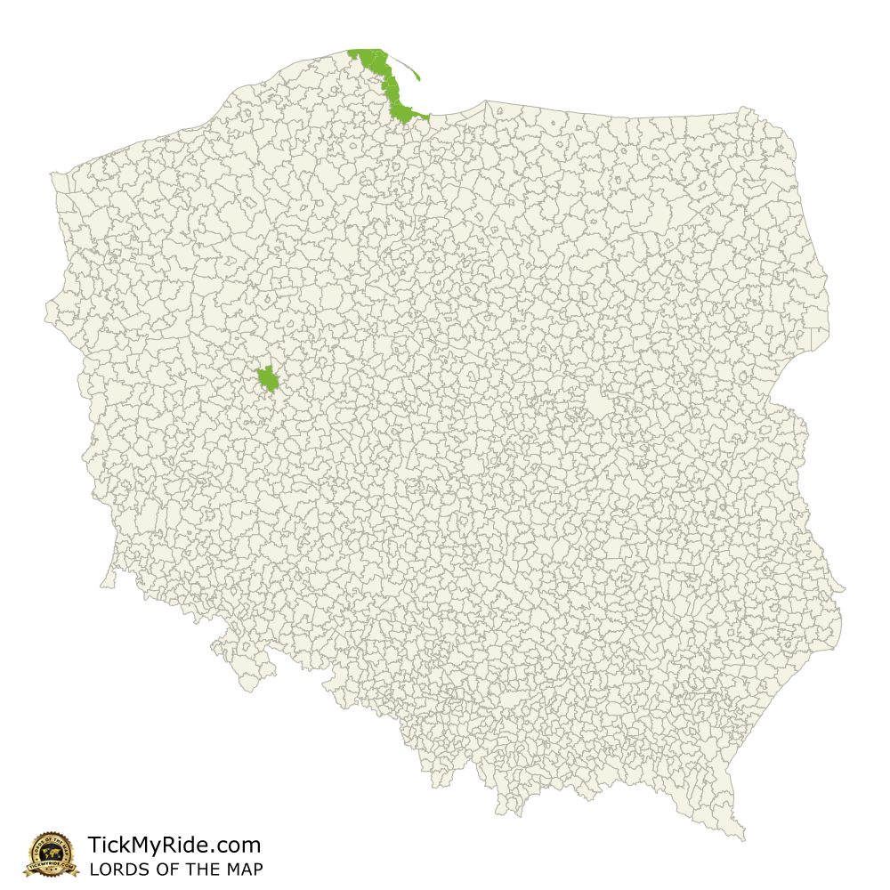 Mapa Zdobytych Gmin