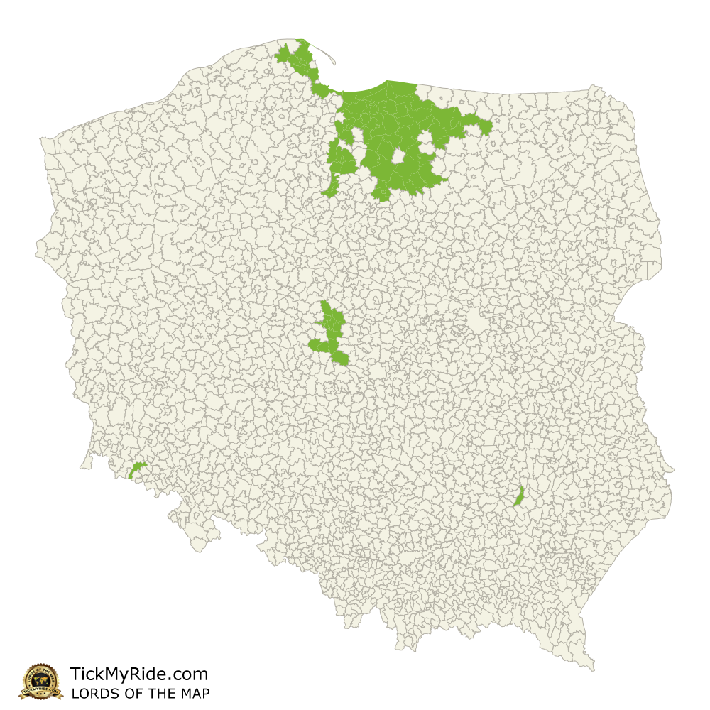 Mapa Zdobytych Gmin