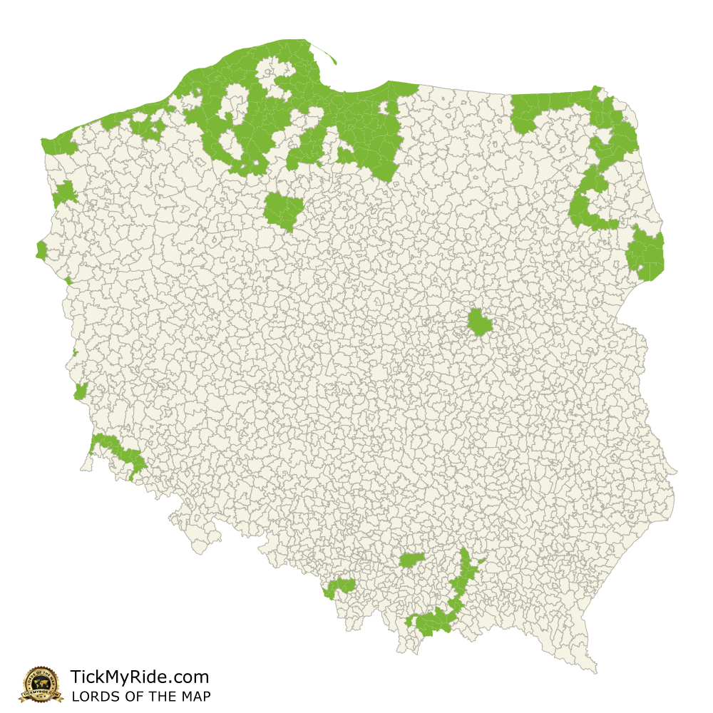 Mapa Zdobytych Gmin