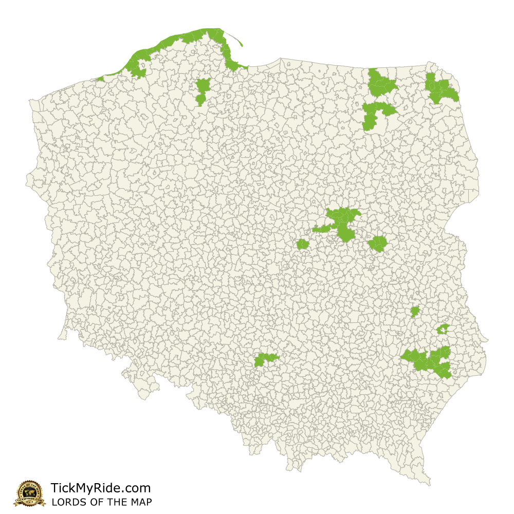 Mapa Zdobytych Gmin