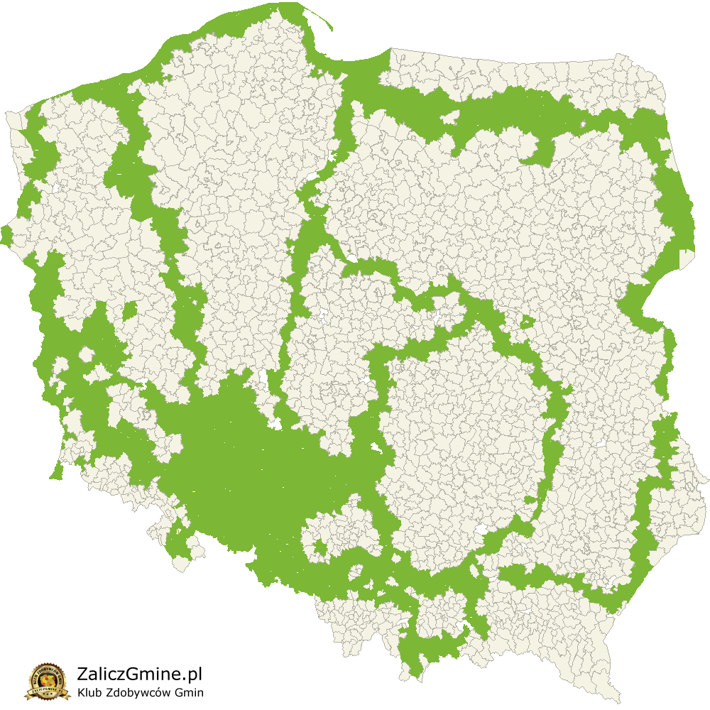 Mapa Zdobytych Gmin