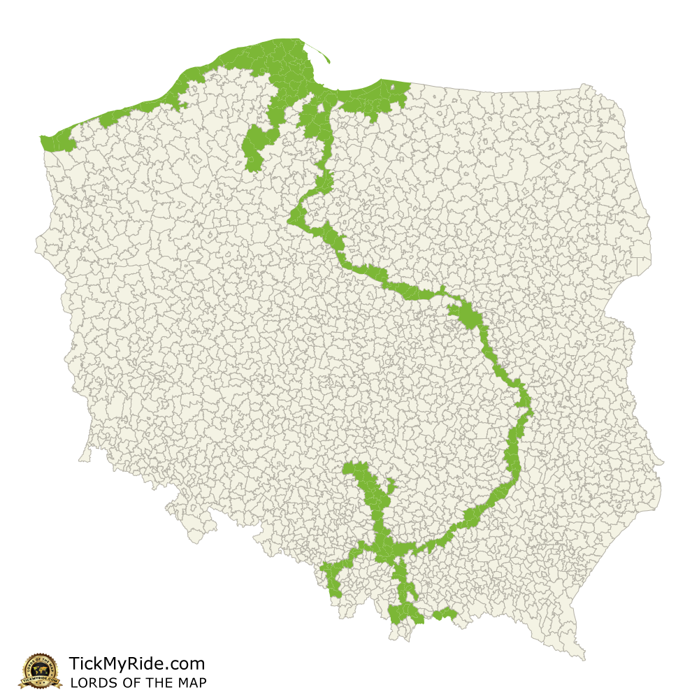 Mapa Zdobytych Gmin