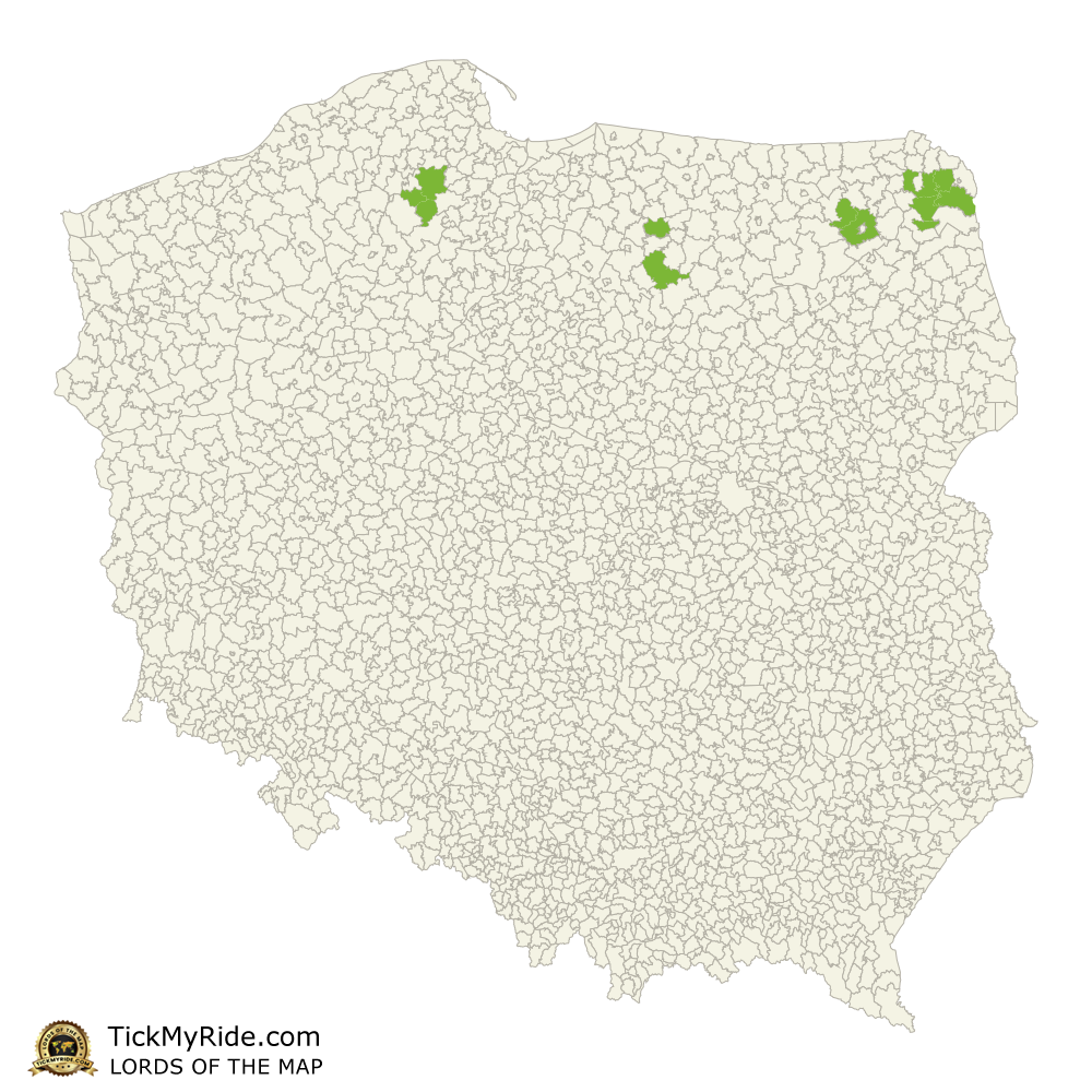 Mapa Zdobytych Gmin