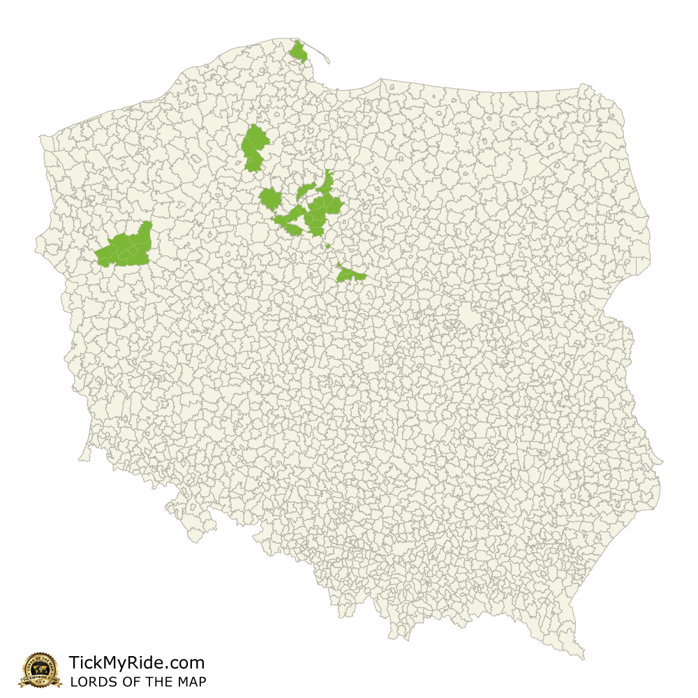 Mapa Zdobytych Gmin