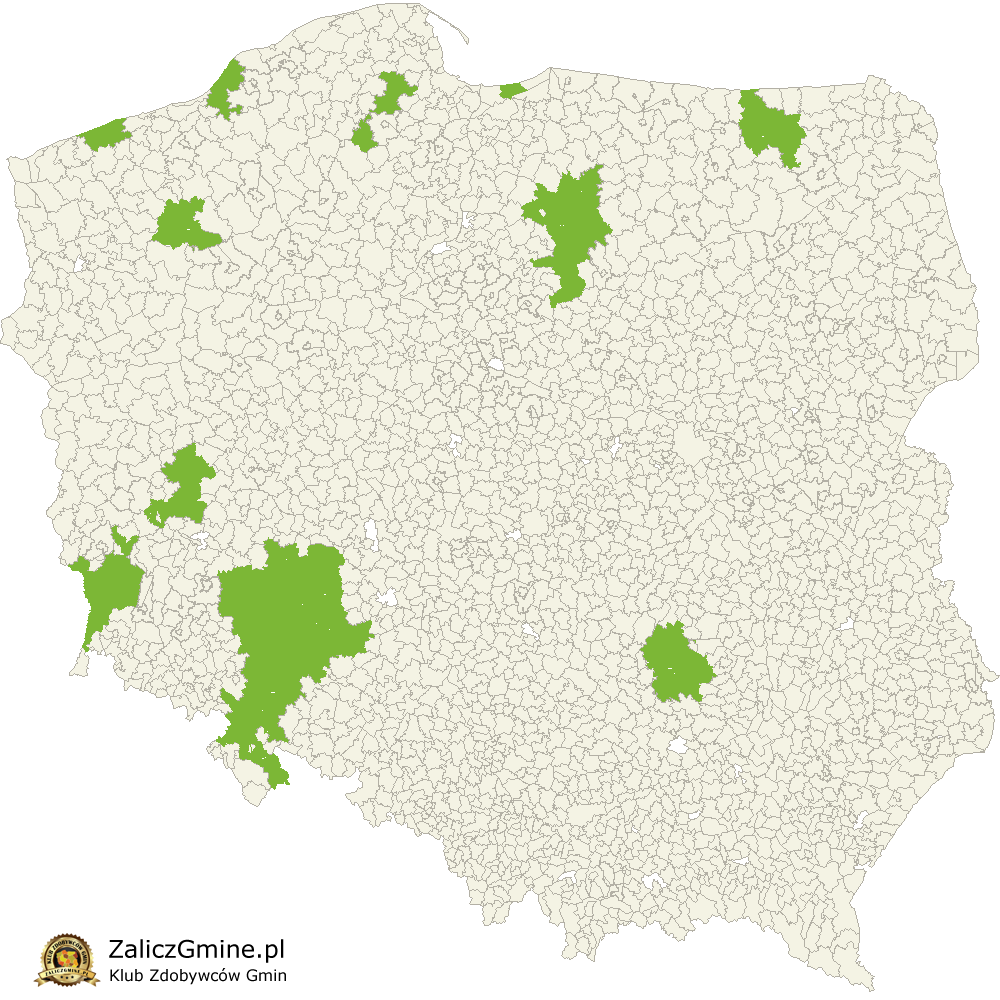 Mapa Zdobytych Gmin