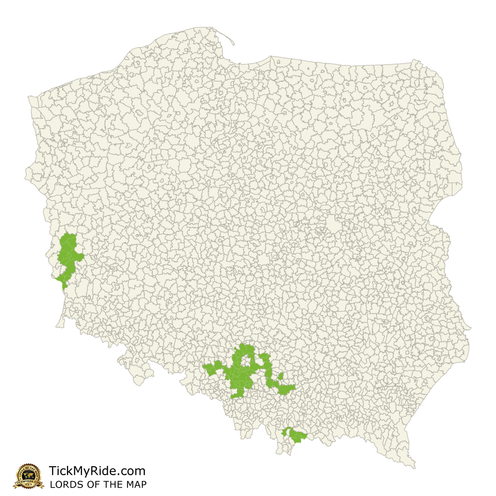 Mapa Zdobytych Gmin