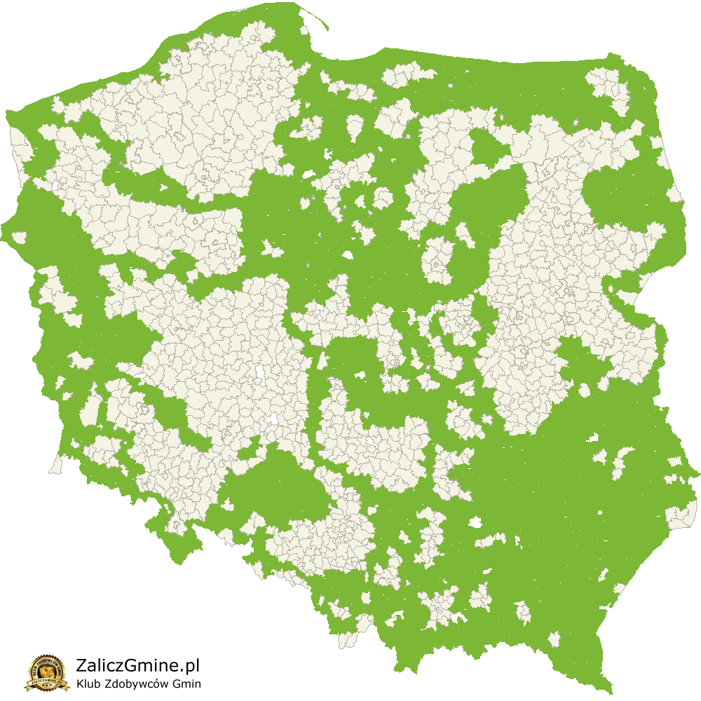Mapa Zdobytych Gmin