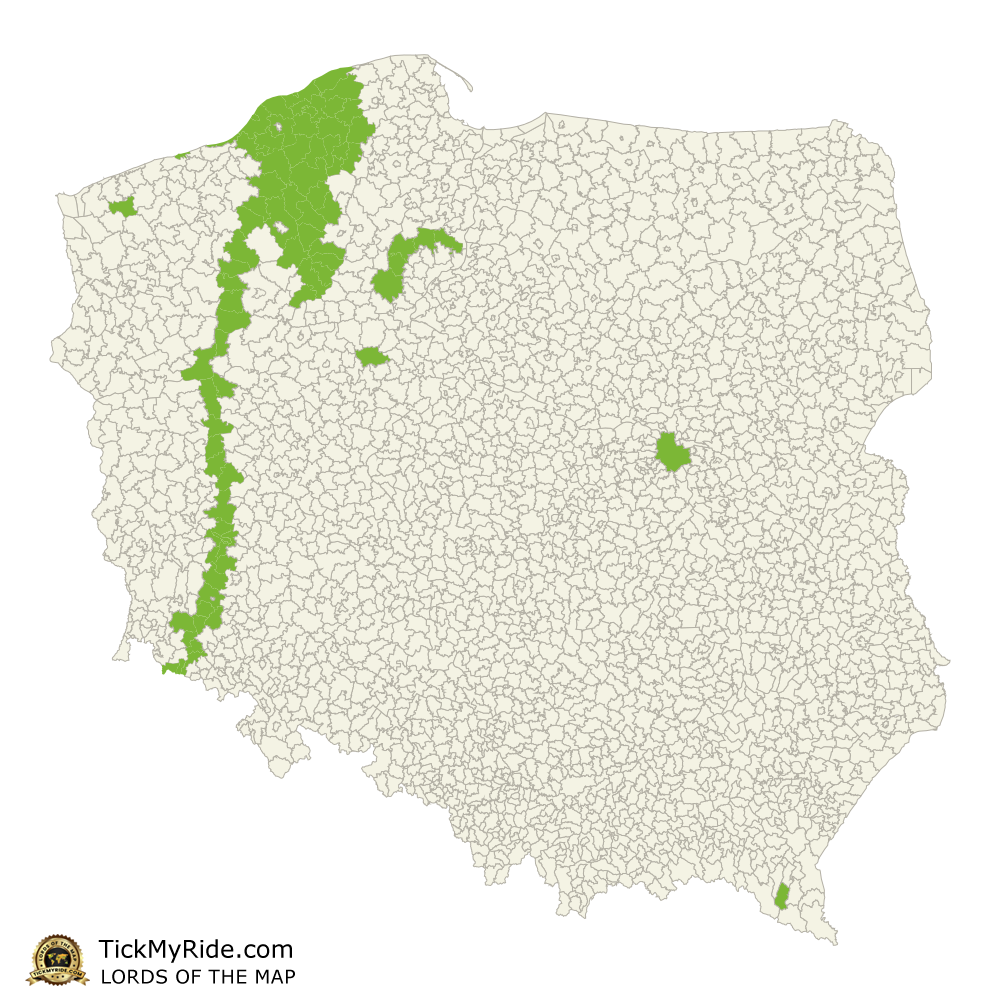 Mapa Zdobytych Gmin