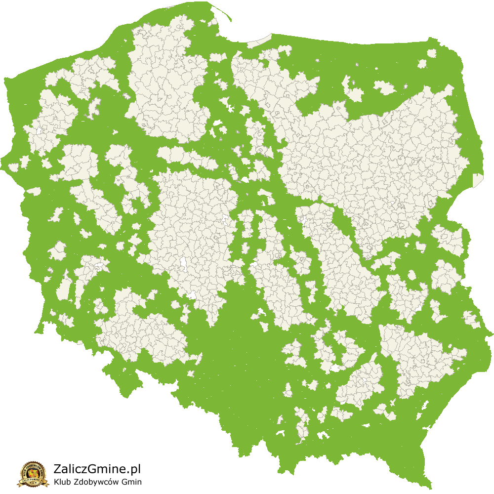 Mapa Zdobytych Gmin