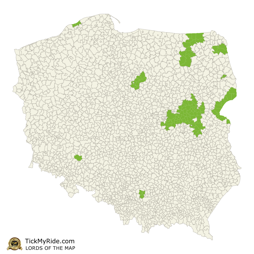 Mapa Zdobytych Gmin