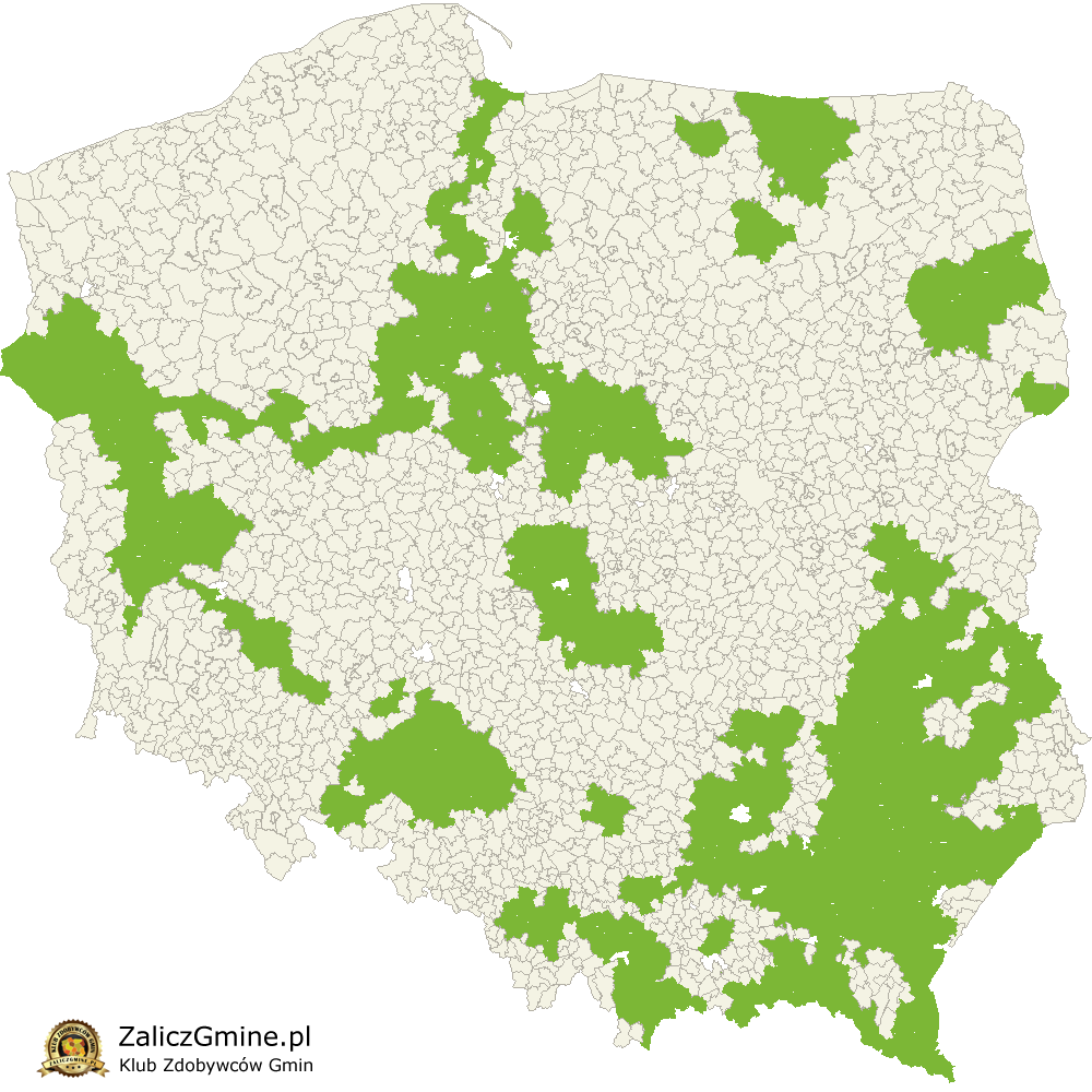 Mapa Zdobytych Gmin