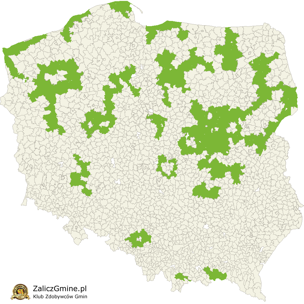 Mapa Zdobytych Gmin