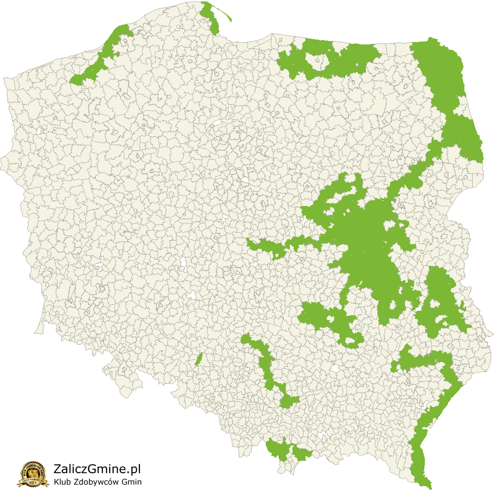 Mapa Zdobytych Gmin