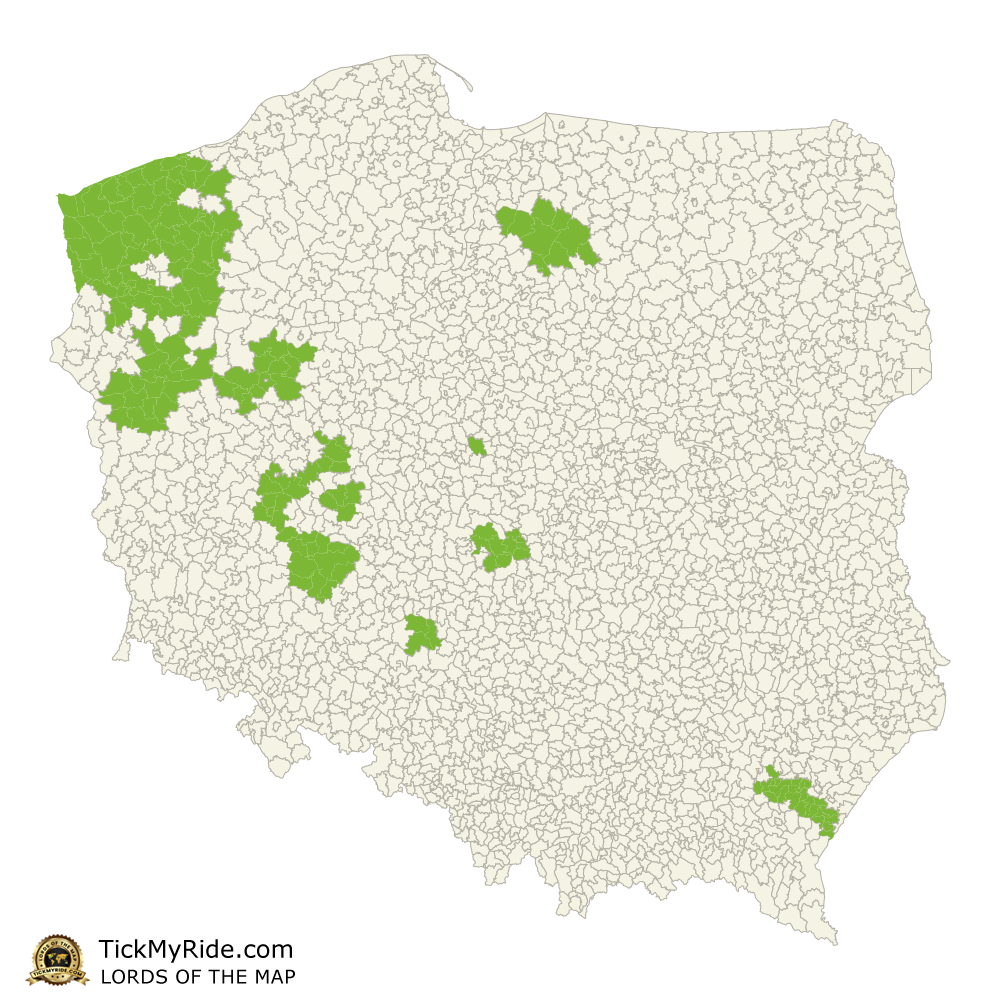 Mapa Zdobytych Gmin