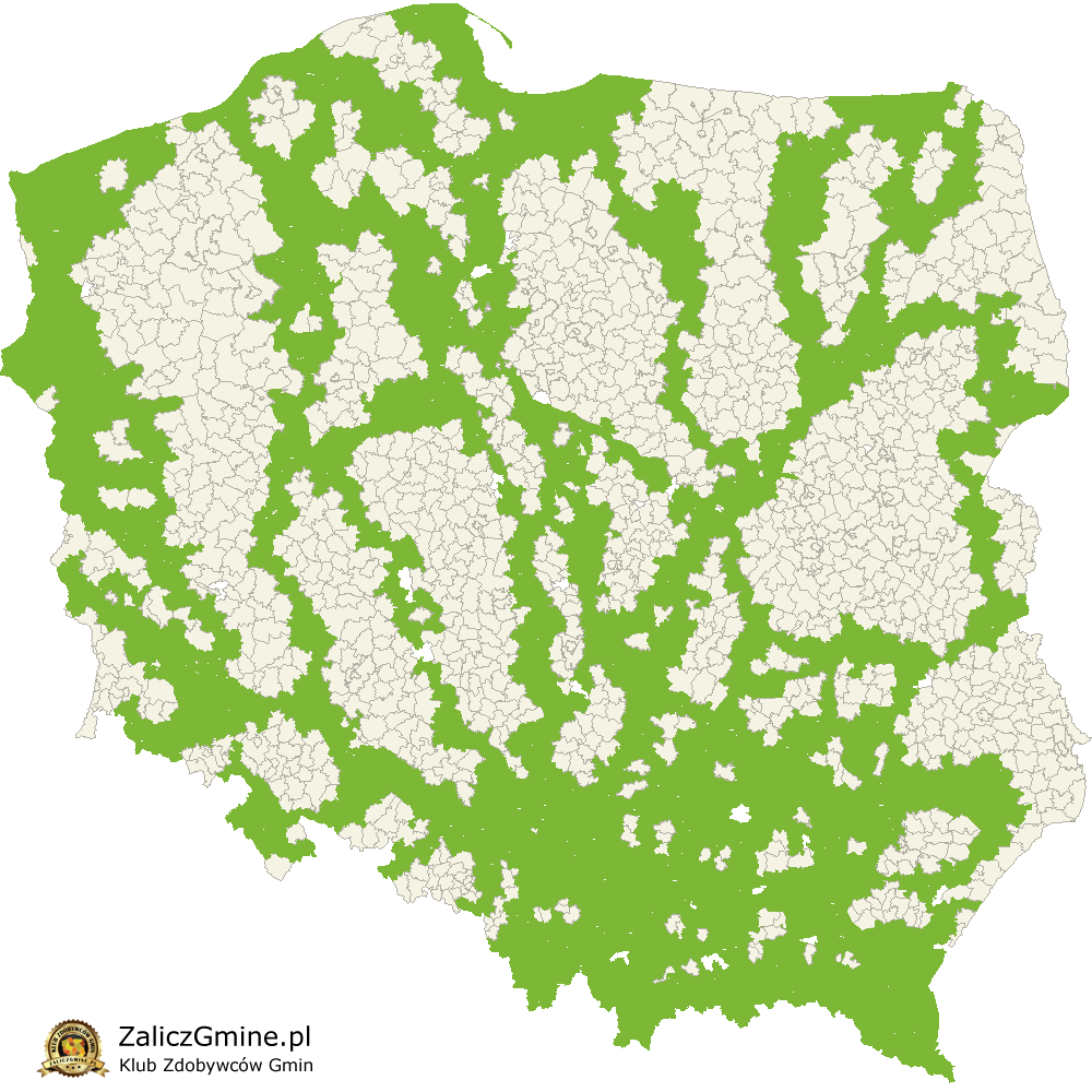 Mapa Zdobytych Gmin