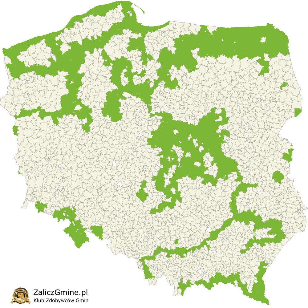 Mapa Zdobytych Gmin
