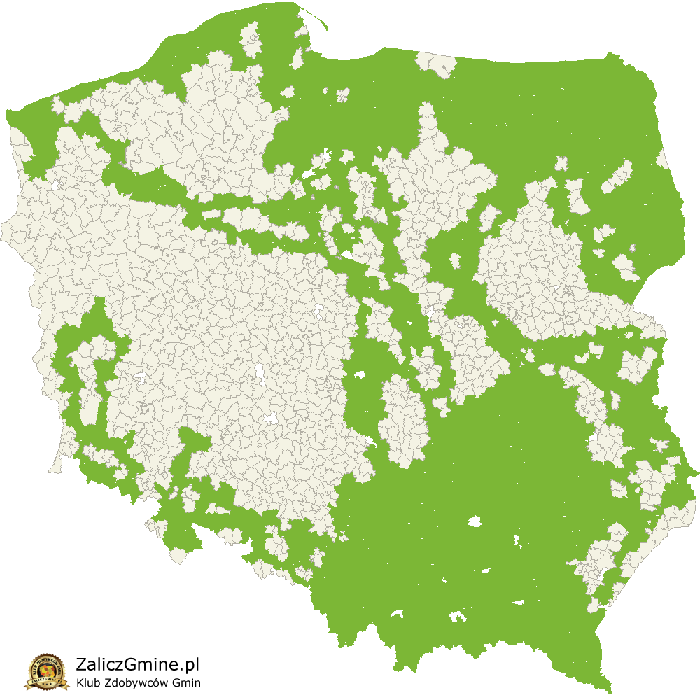 Mapa Zdobytych Gmin