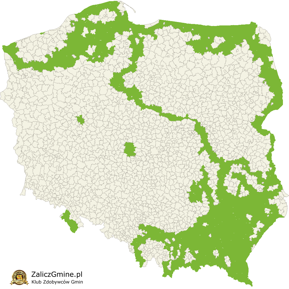 Mapa Zdobytych Gmin