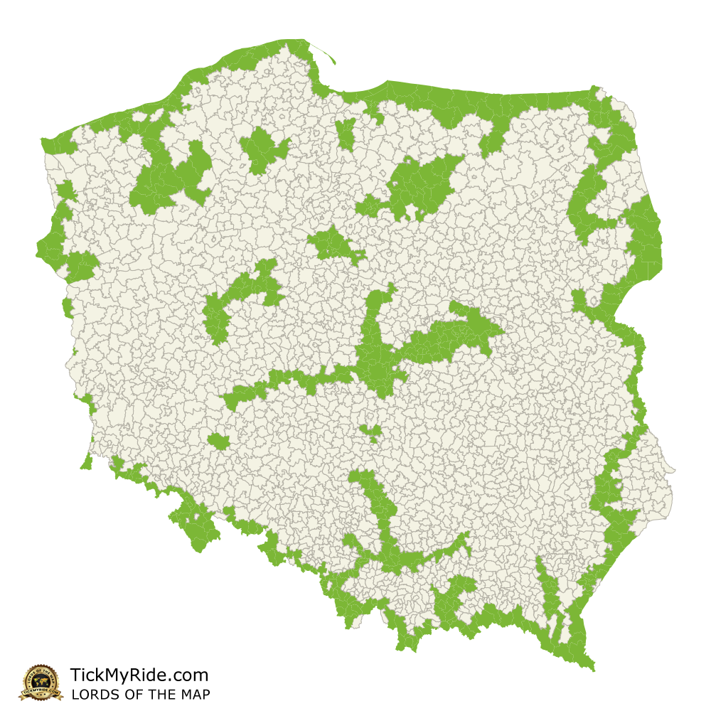 Mapa Zdobytych Gmin