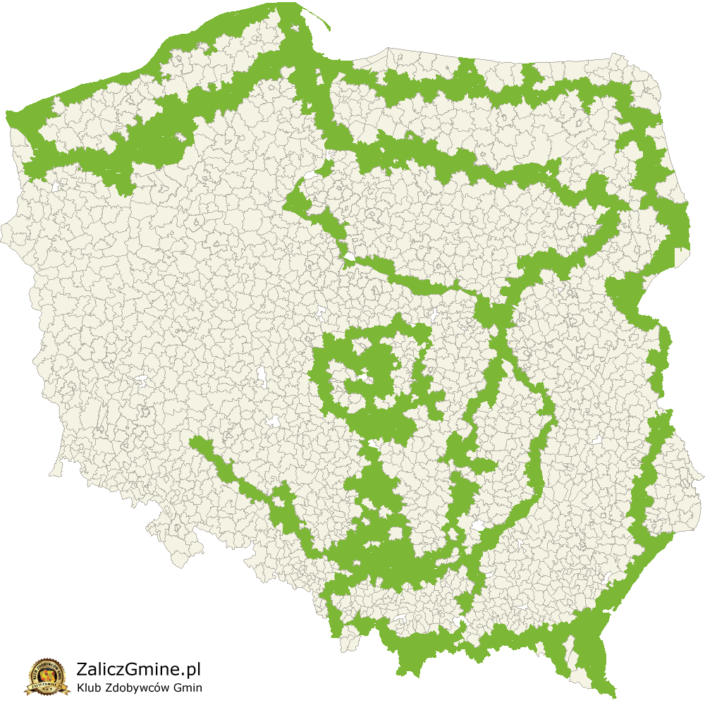 Mapa Zdobytych Gmin
