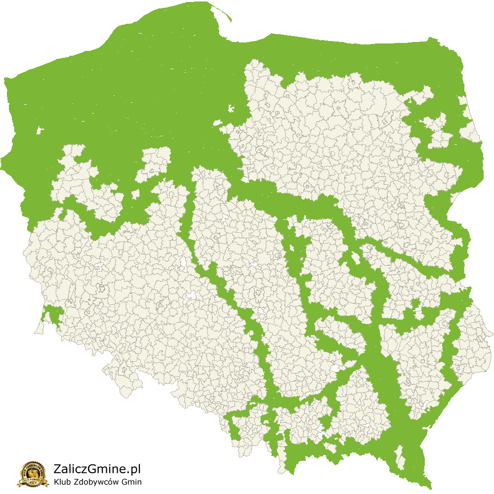 Mapa Zdobytych Gmin