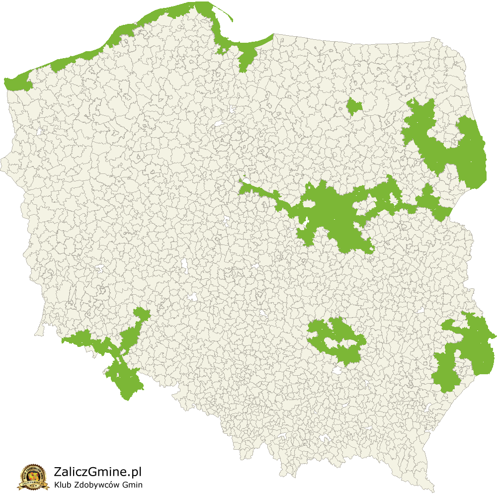 Mapa Zdobytych Gmin