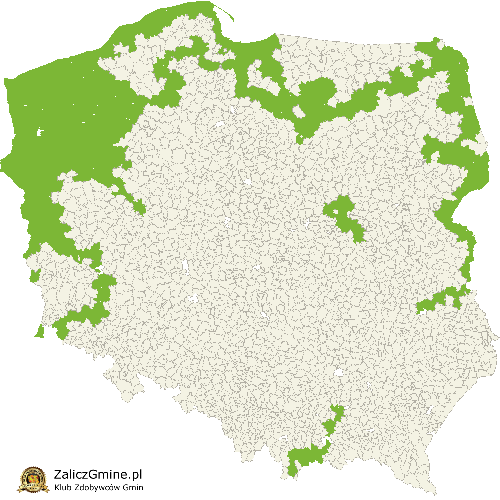 Mapa Zdobytych Gmin