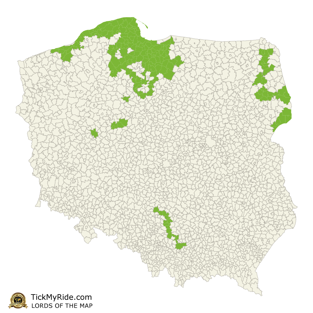 Mapa Zdobytych Gmin