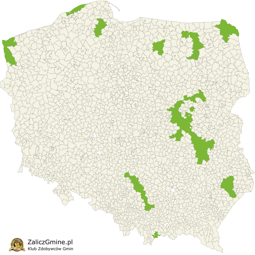 Mapa Zdobytych Gmin
