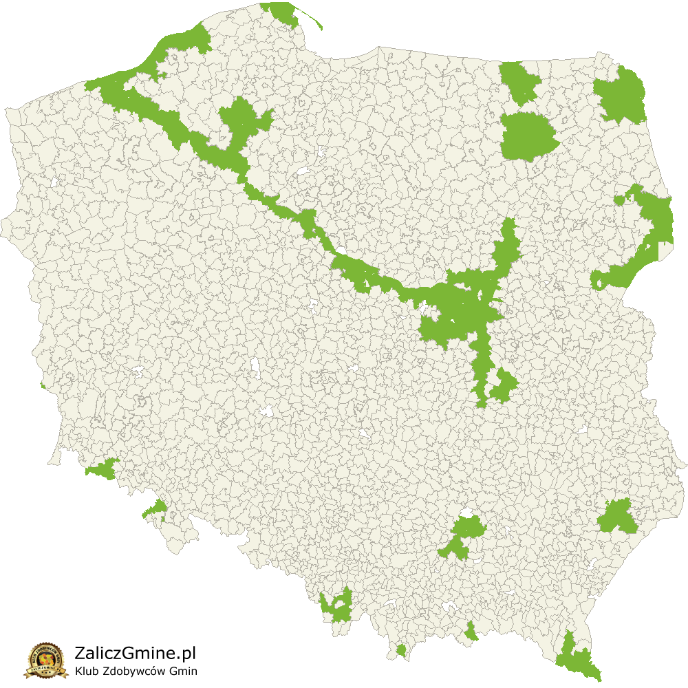 Mapa Zdobytych Gmin