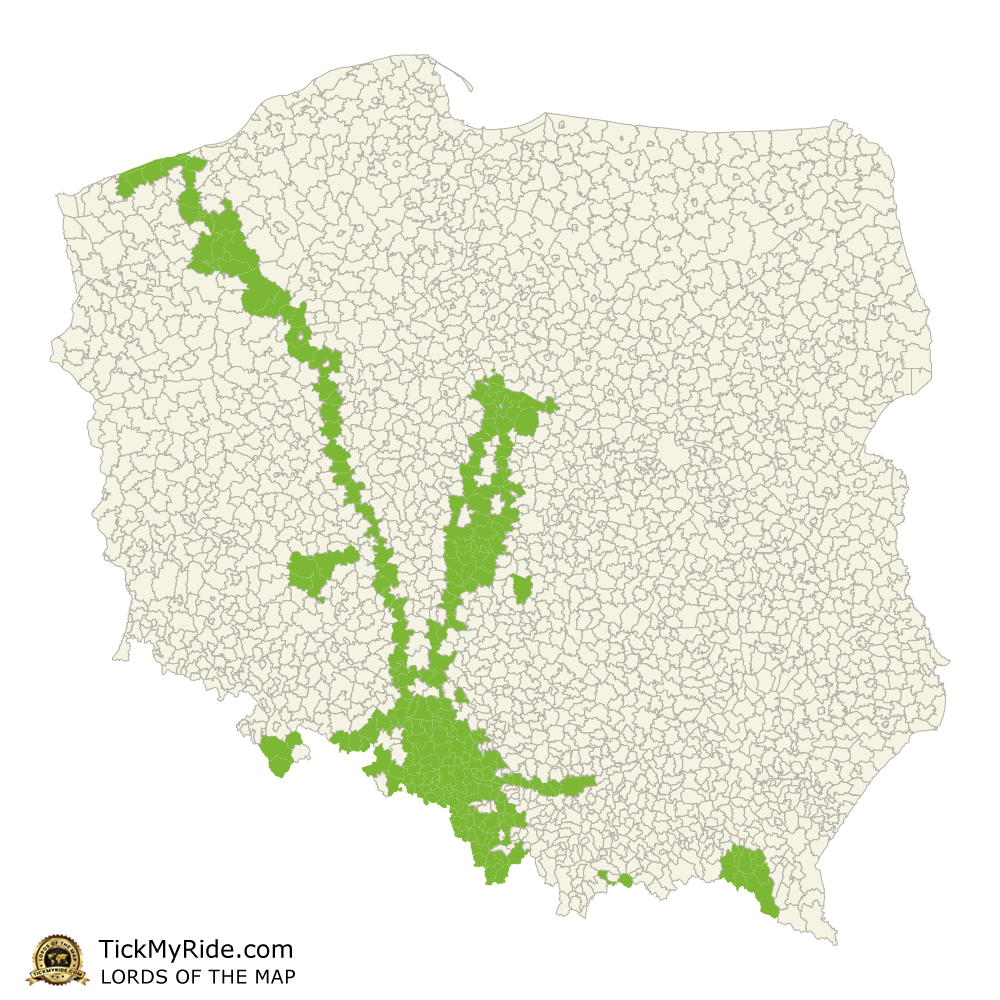 Mapa Zdobytych Gmin