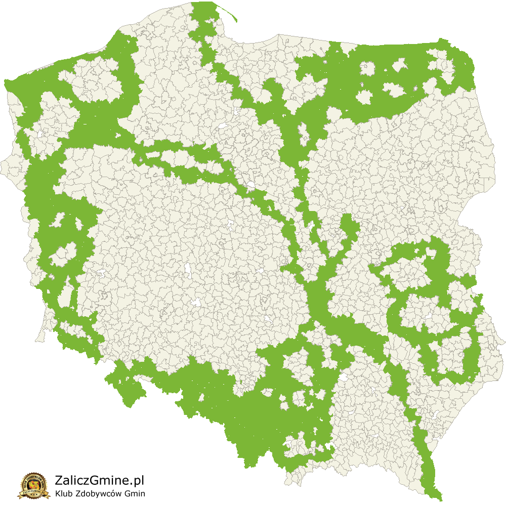 Mapa Zdobytych Gmin