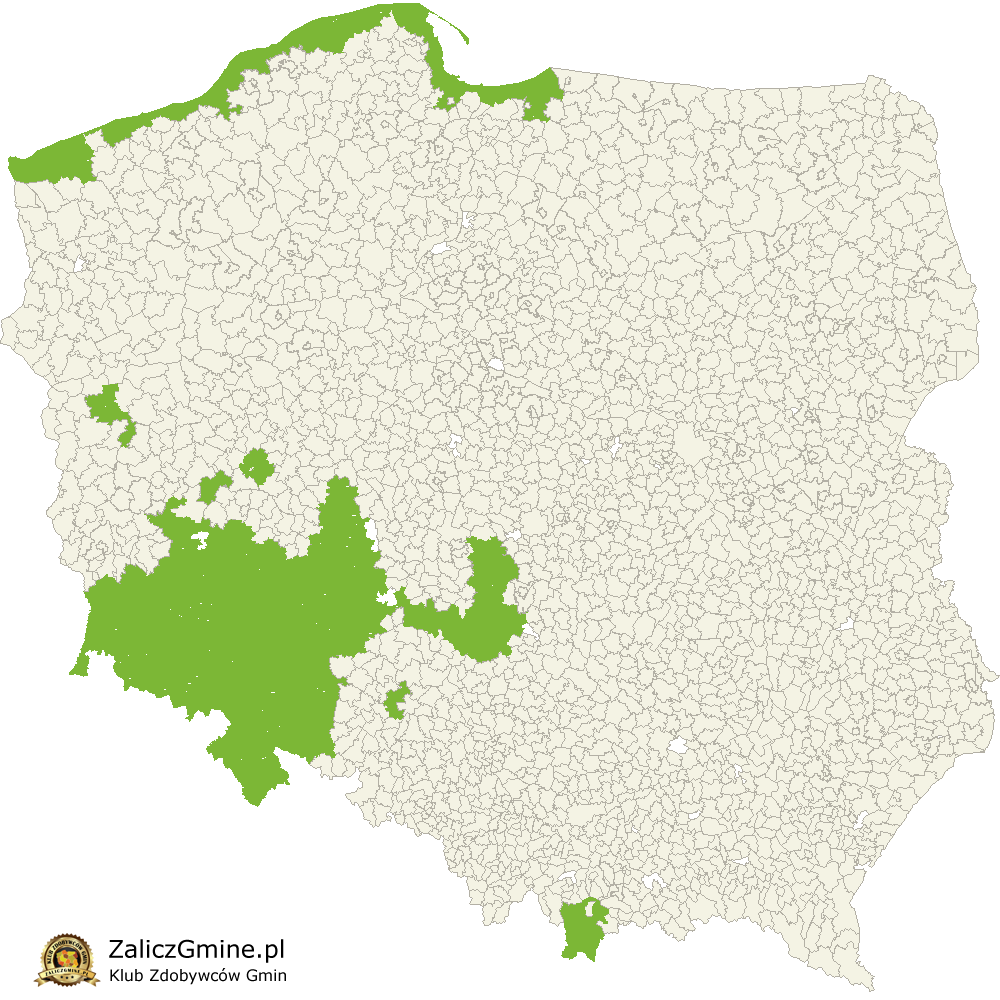 Mapa Zdobytych Gmin
