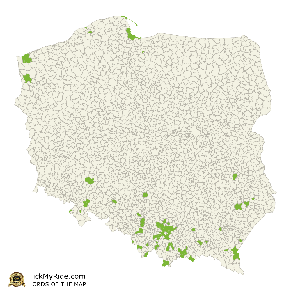 Mapa Zdobytych Gmin