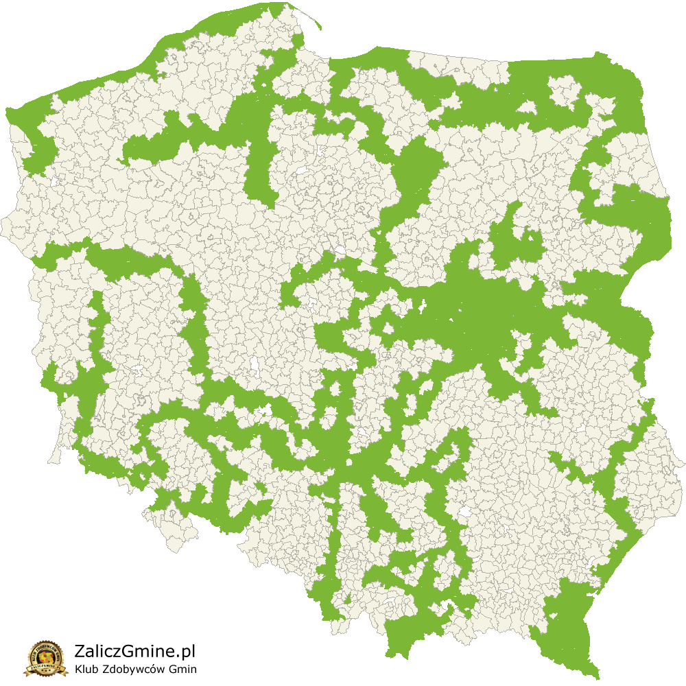 Mapa Zdobytych Gmin