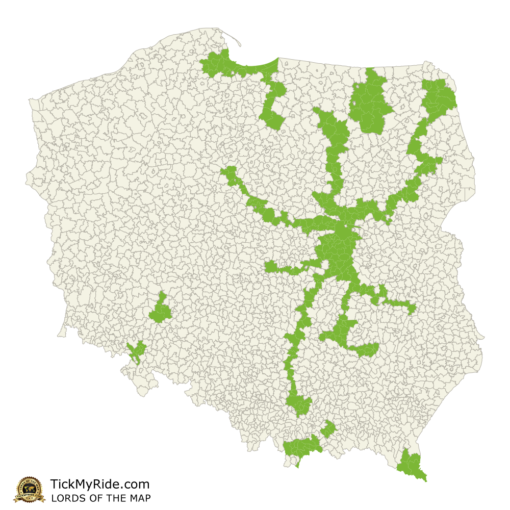 Mapa Zdobytych Gmin