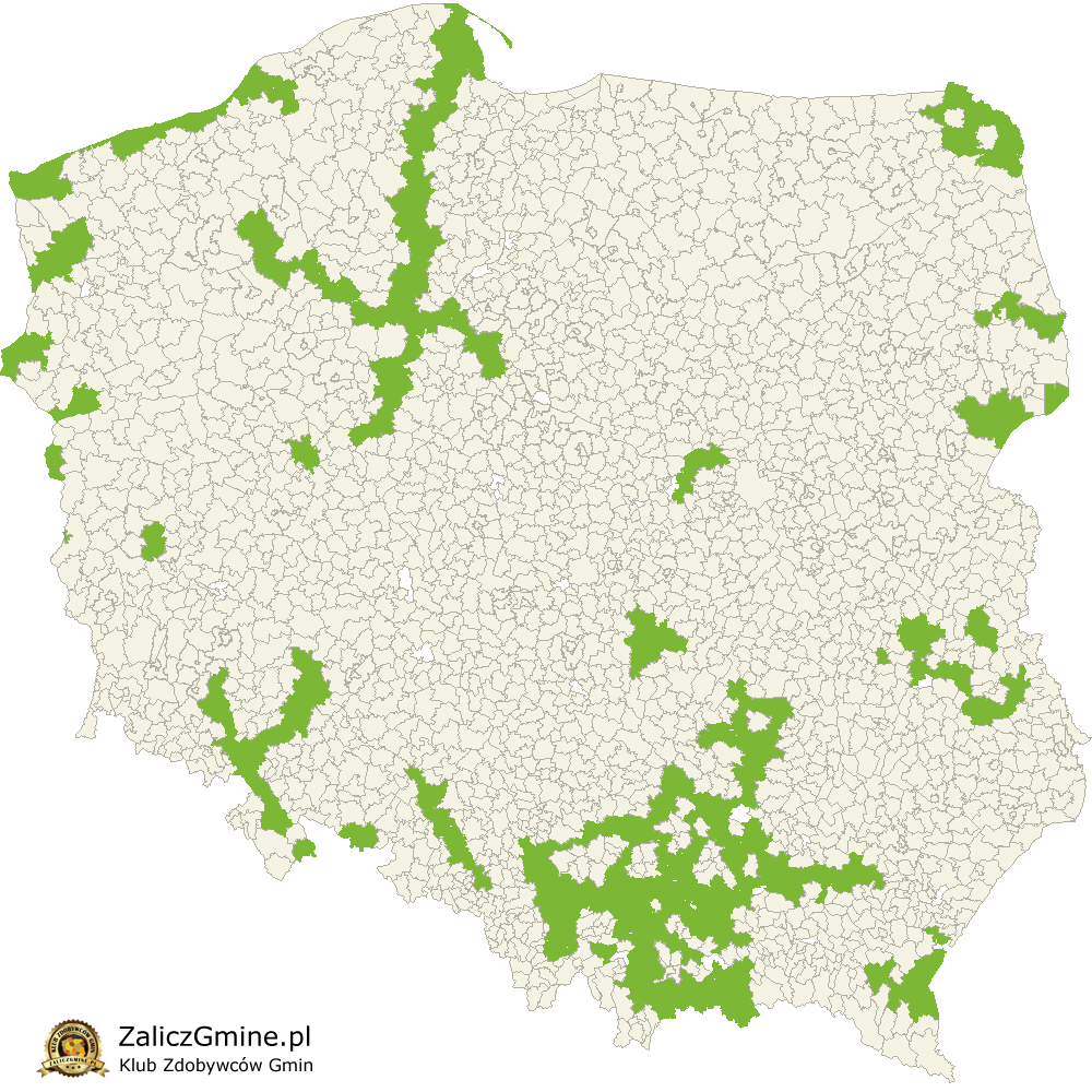 Mapa Zdobytych Gmin