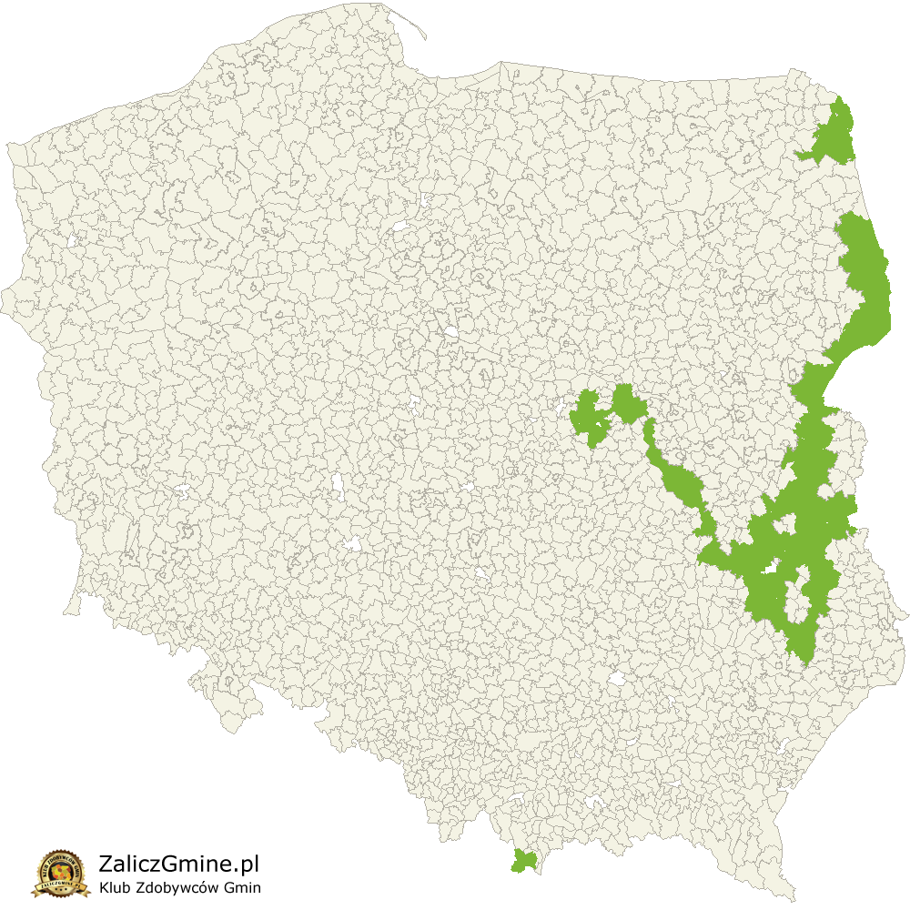 Mapa Zdobytych Gmin