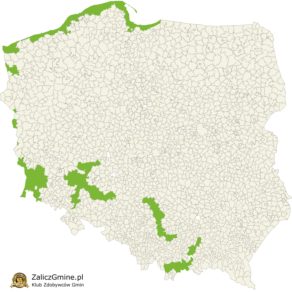 Mapa Zdobytych Gmin