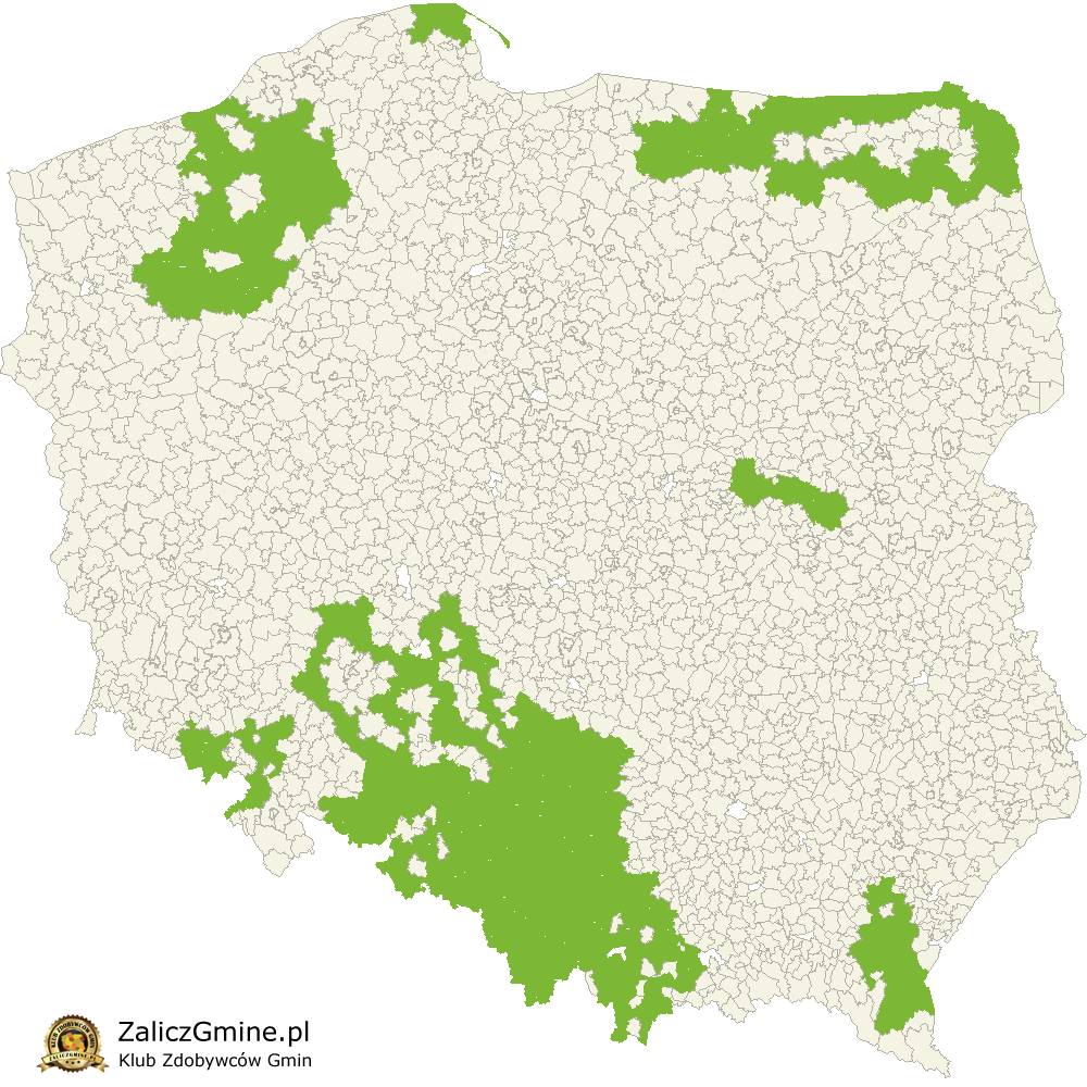 Mapa Zdobytych Gmin